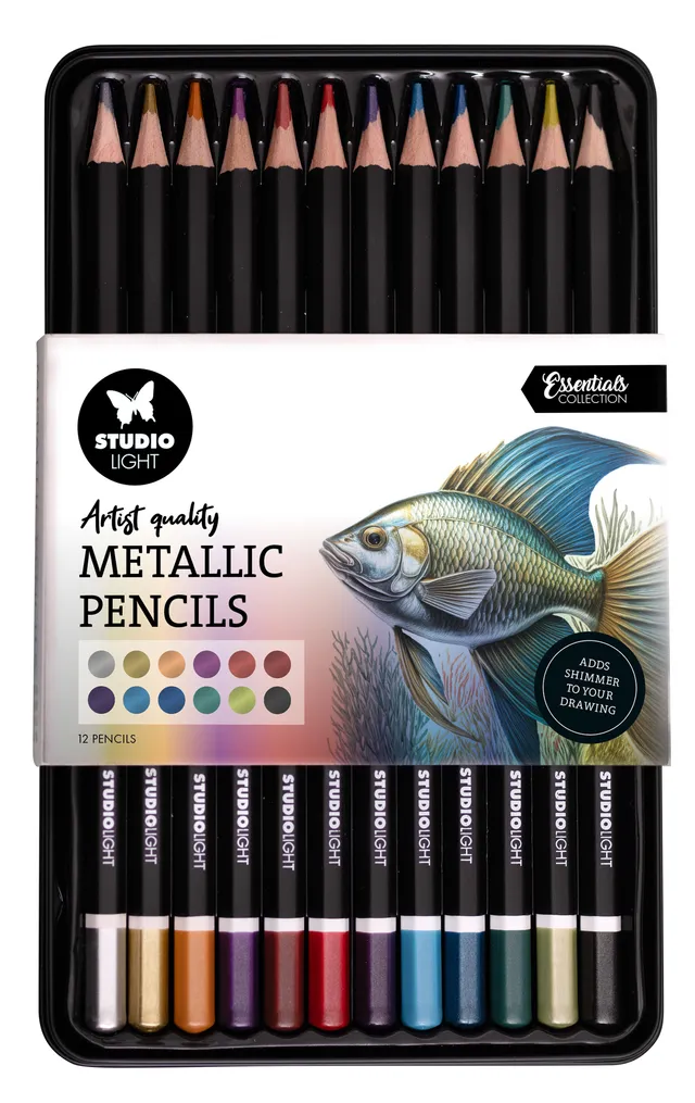 Studio Light Essentials fargeblyanter 12 stk metallic