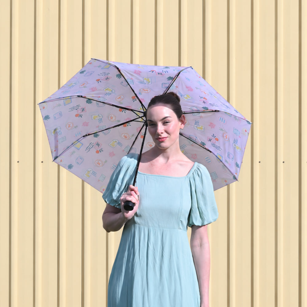 K&Co Sunset Spritz Vacation paraply sommermønster