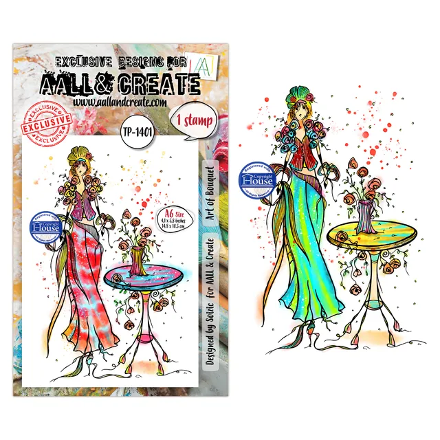 AALL & Create TP-1401 Art of Bouquet stempelsett A6 blomst