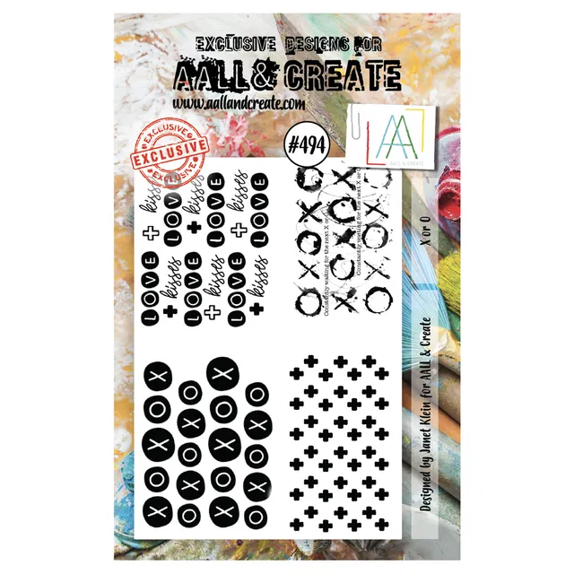 Aall and Create 494 X Or O stempelsett A7 clear