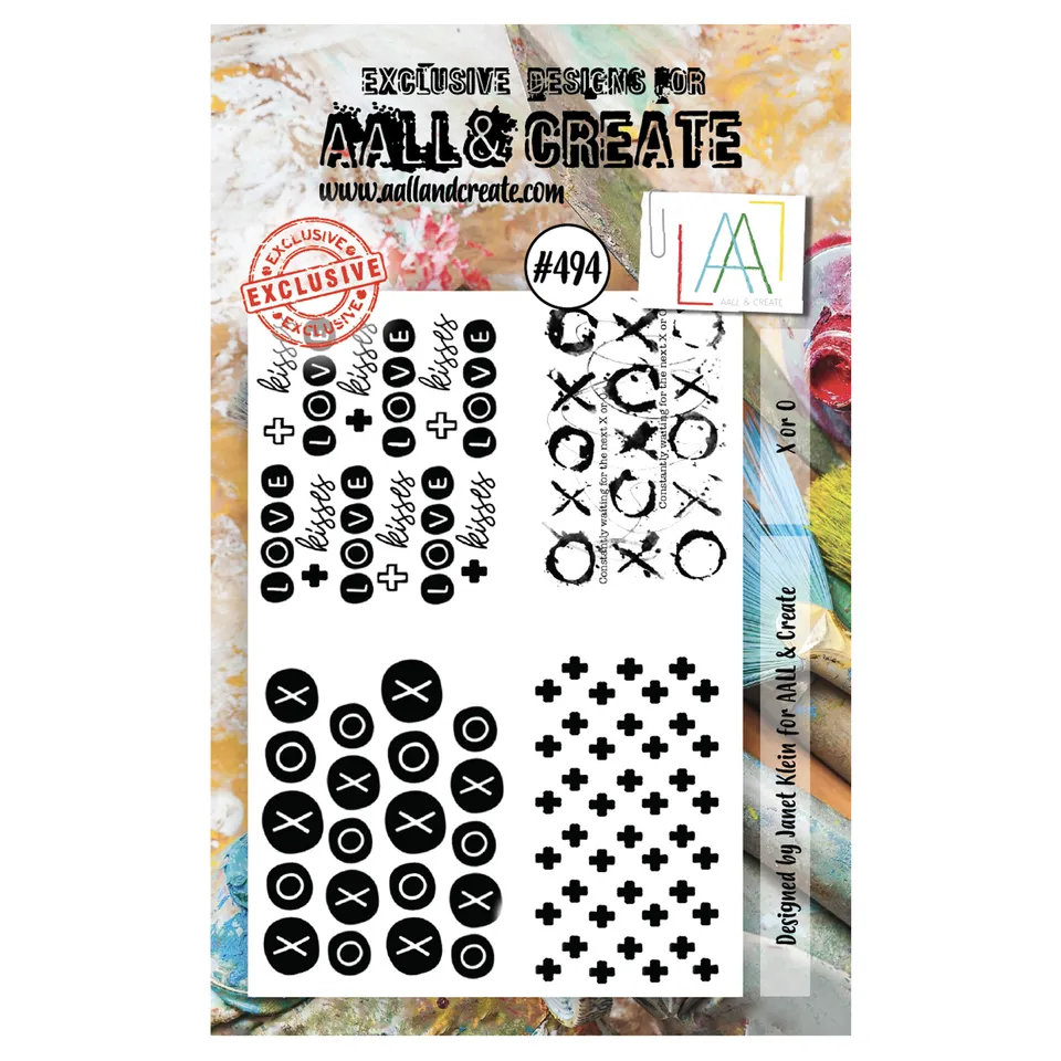 AALL & Create 494 X Or O clearstempel A7 hilsen