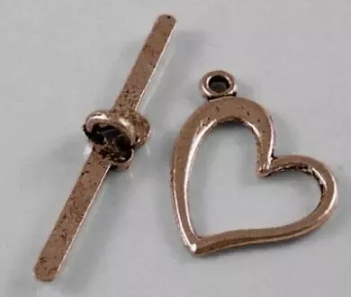 Korthobby Hjertelås metall hjerte