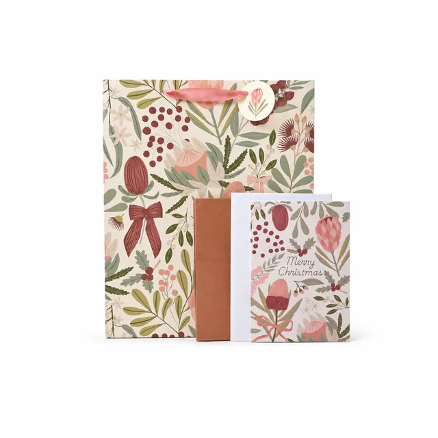 KaiserCraft Berry Flora stor gavepose jul med kort