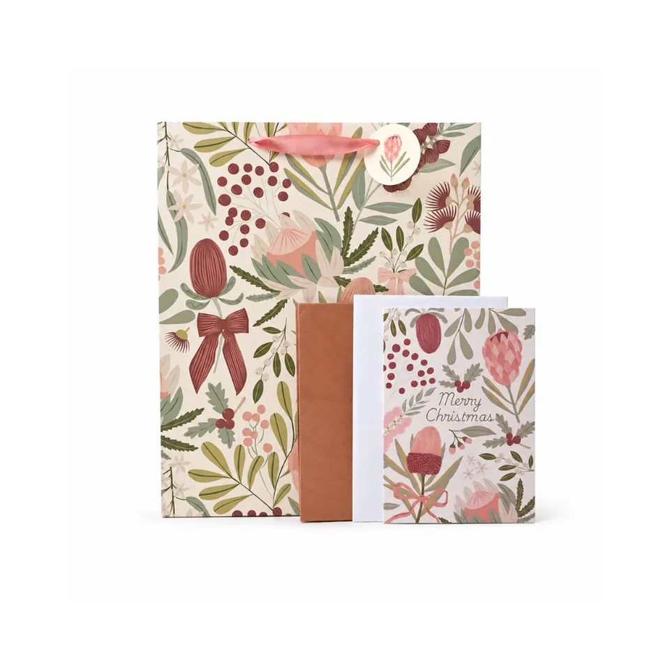 KaiserCraft Berry Flora stor gavepose jul med kort