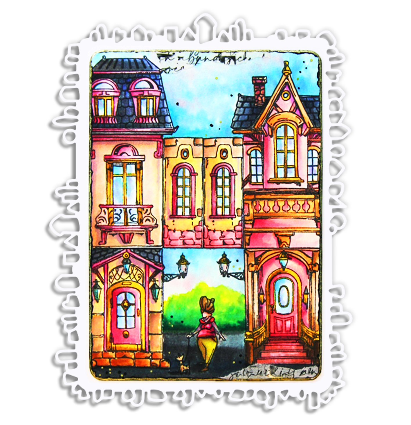 Aall and Create TP-1232 Gang Avenue stempelsett A5 clear