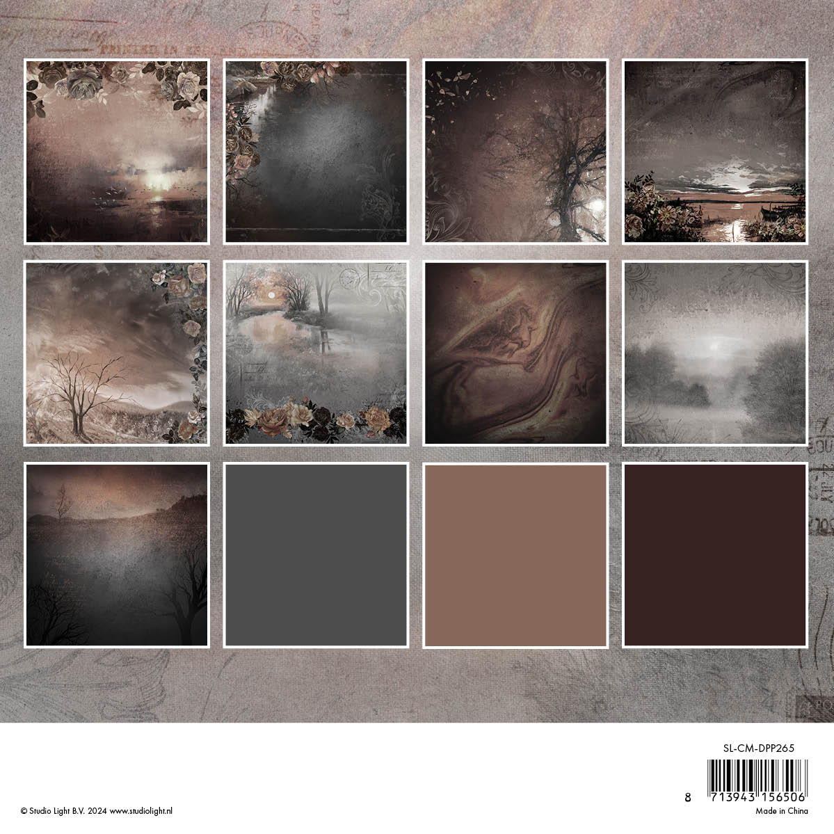 Studio Light Cherished Memories Background papirblokk sorg