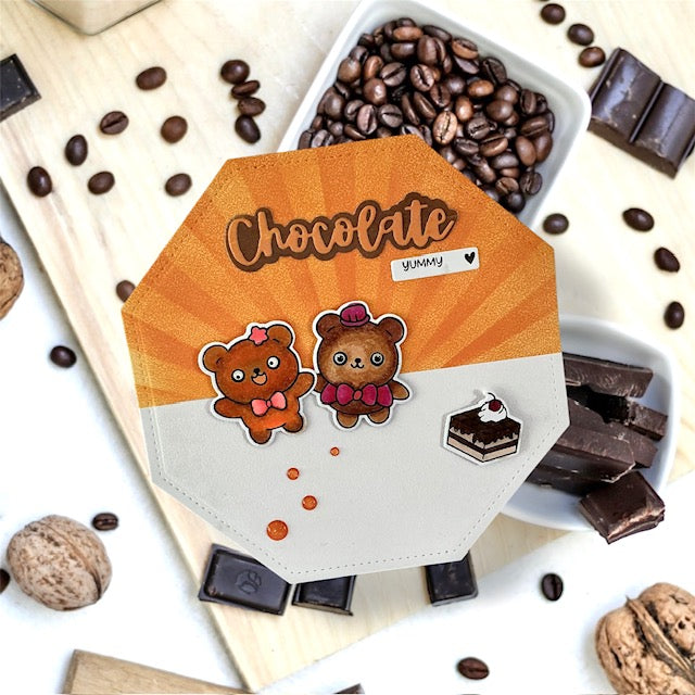 CarlijnDesign Choco Friends words dies CDSN-0333 engelsk