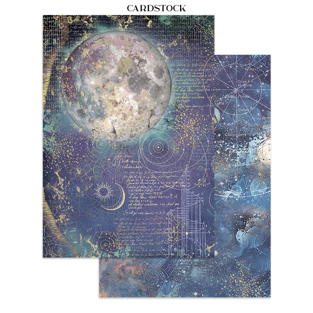 Stamperia Cosmos junk journal klistremerker bakgrunner utklipp