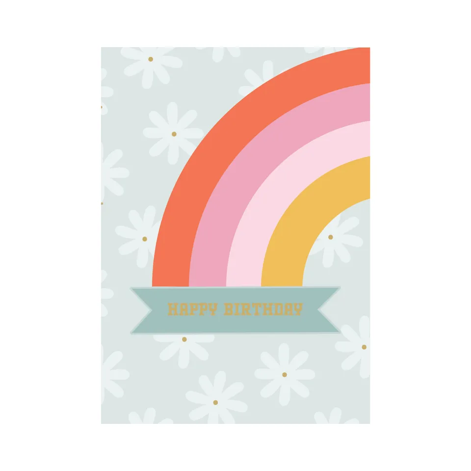 KaiserCraft Blossom bursdagskort Birthday Rainbow 5x7"