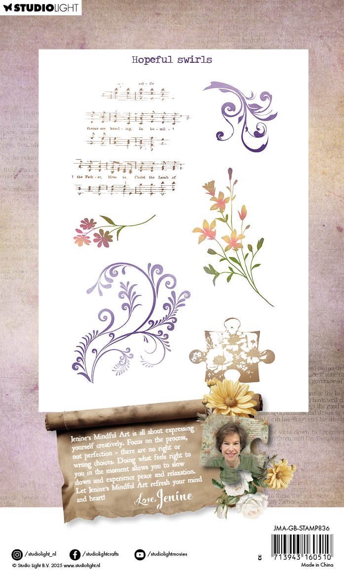 Jenine’s Mindful Art Growing Blooming stempel Hopeful