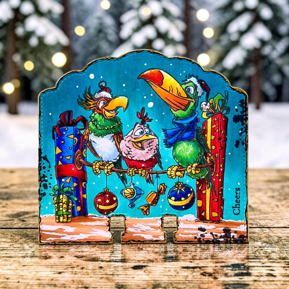 Aall and Create Tweet Treats TP-1495 stempelsett jul fugl