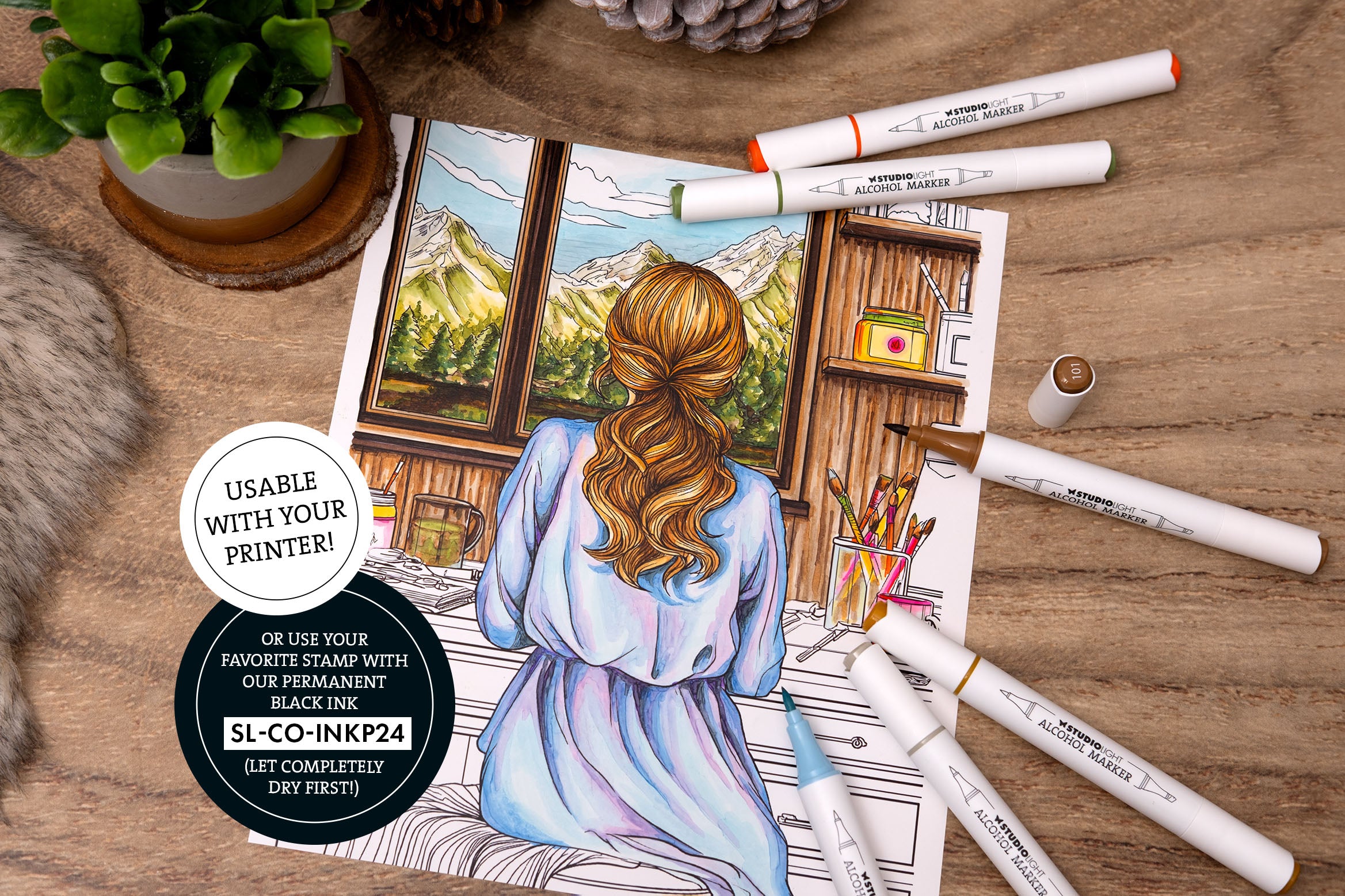 Studio Light Essentials Paper Pad alkoholmarkør 120 g 50 ark