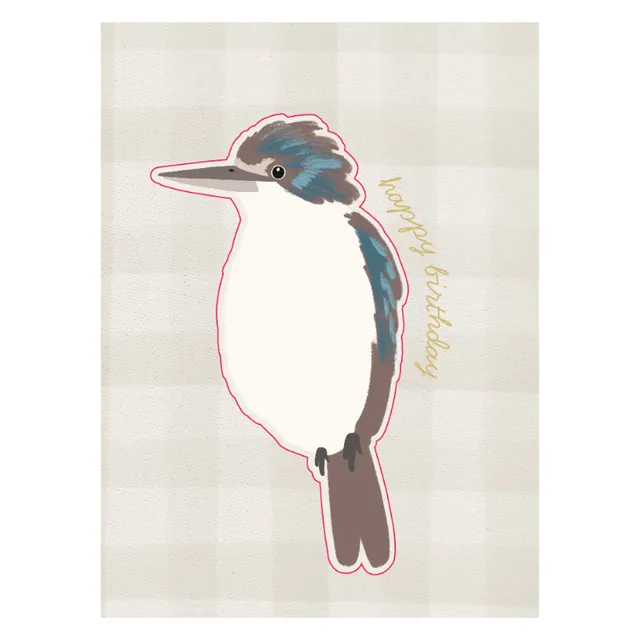 KaiserCraft Bird Song Kingfisher kort 5x7 blankt