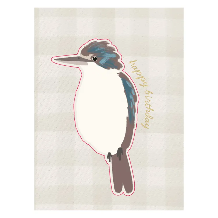 KaiserCraft Bird Song Kingfisher kort 5x7 blankt