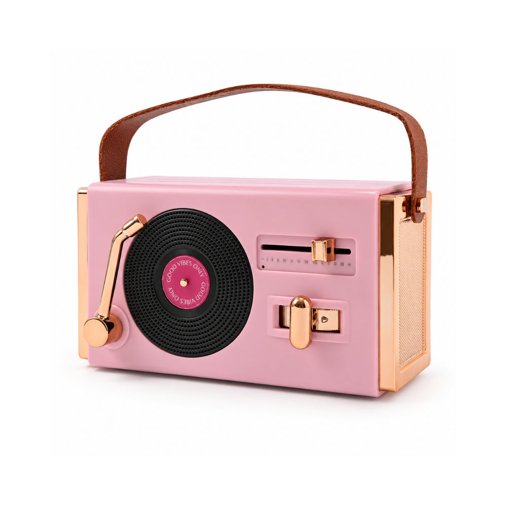 KaiserCraft Sun and Sea retro høyttaler rosa trådløs