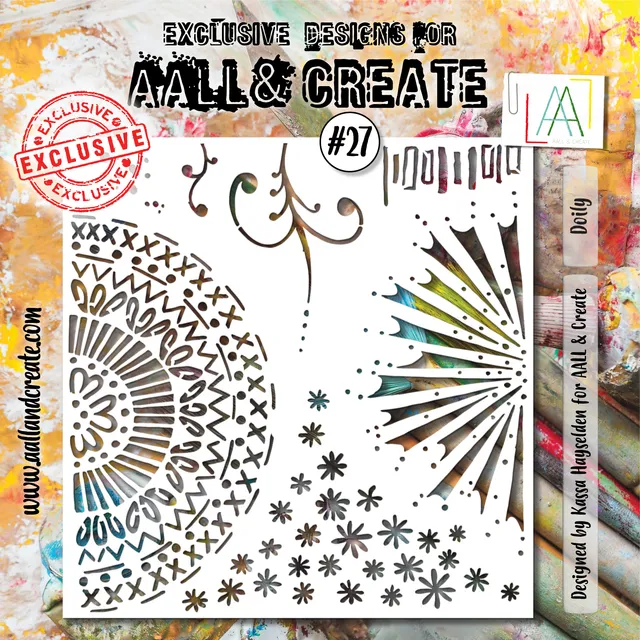 Aall and Create 27 Doily 6x6 sjablong – blonde blonde-mønster