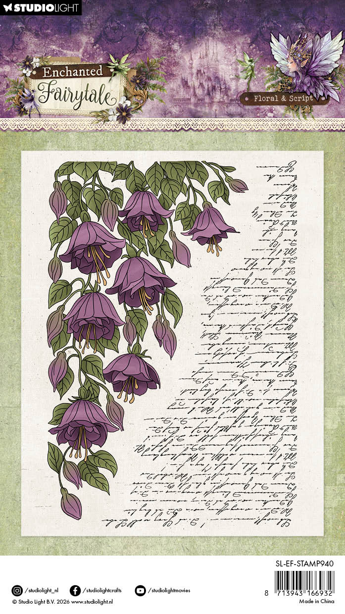 Studio Light Enchanted Fairytale stempler Floral & Script blomster
