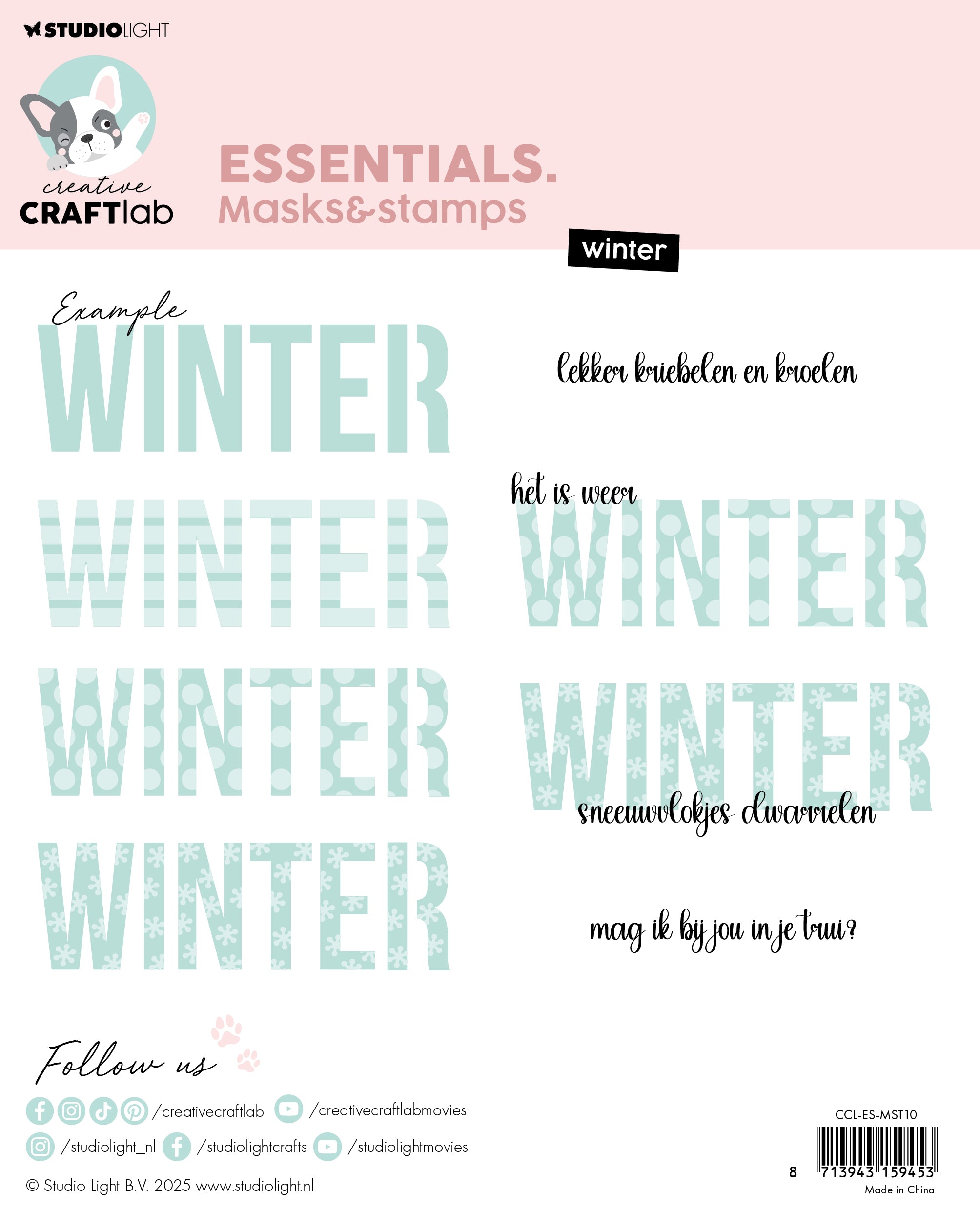 Studio Light Essentials Winter maske og stempel vinter