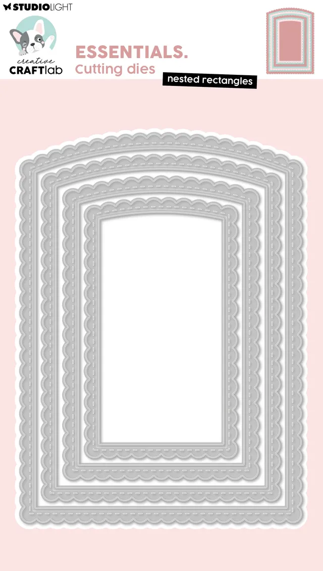 Studio Light Essentials Nested Rectangles dies rammer 130x180 mm