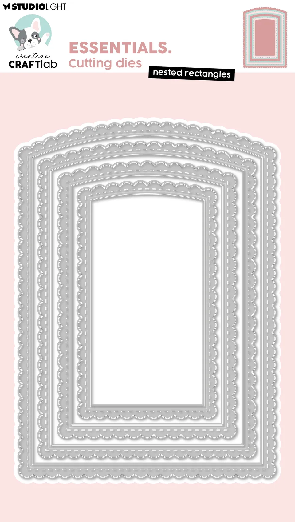 Studio Light Essentials Nested Rectangles dies rammer 130x180 mm