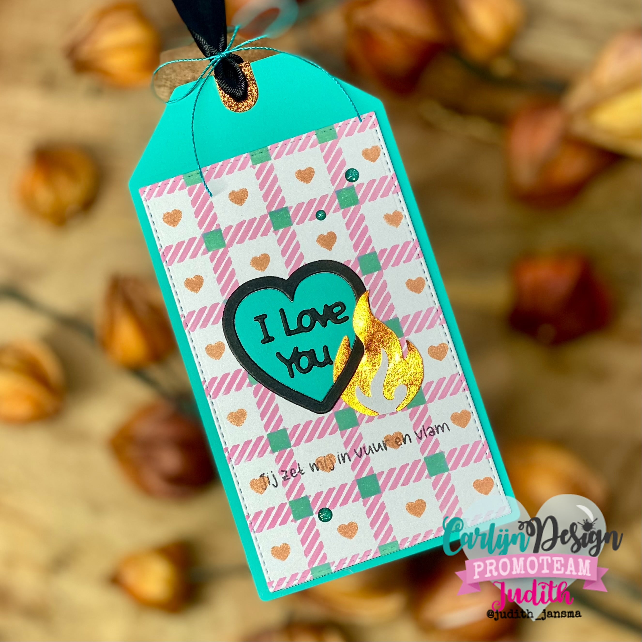 CarlijnDesign Love Plaid CDJD-0068 sjablong 15x15 cm 3-pakn
