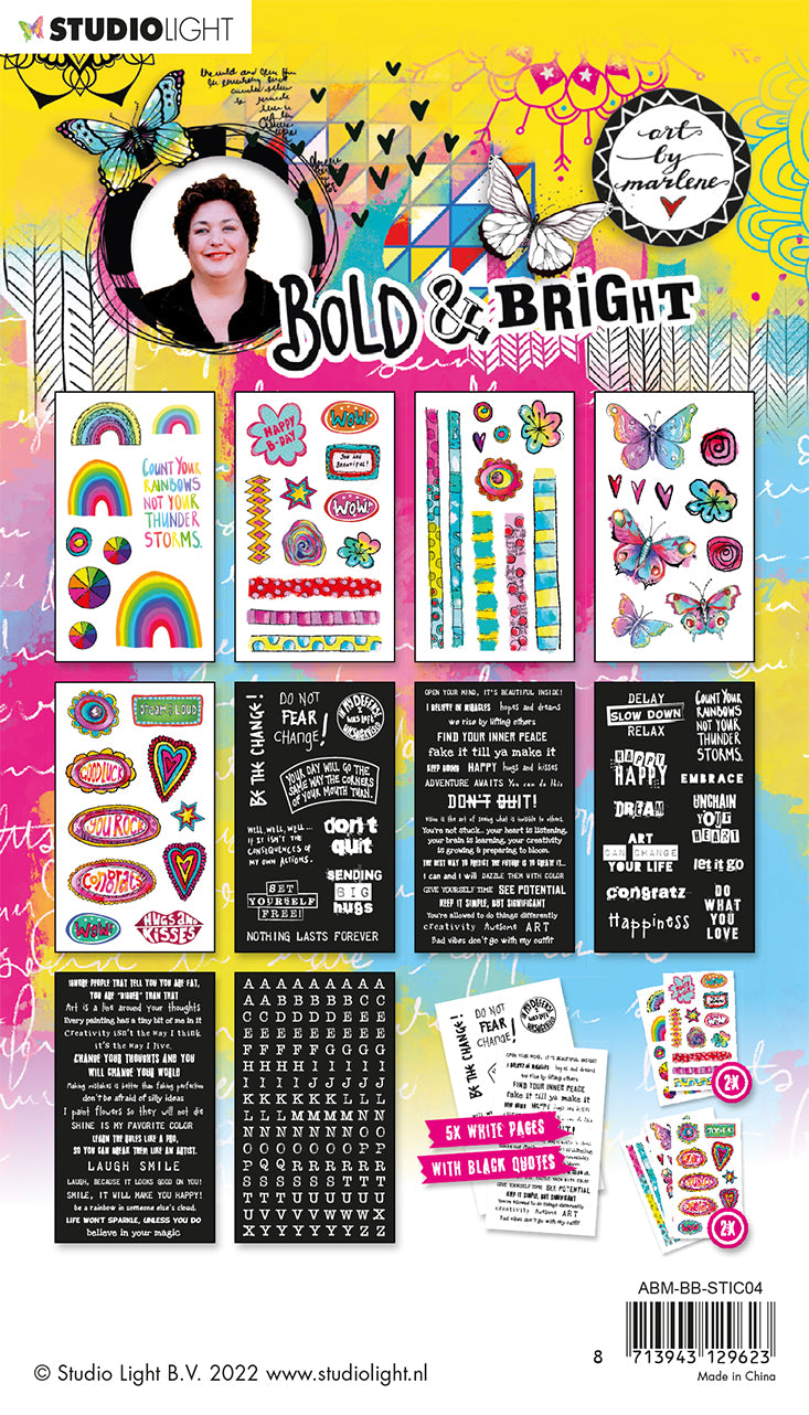 Art by Marlene Bold & Bright stikkerblokk quotes 20 ark