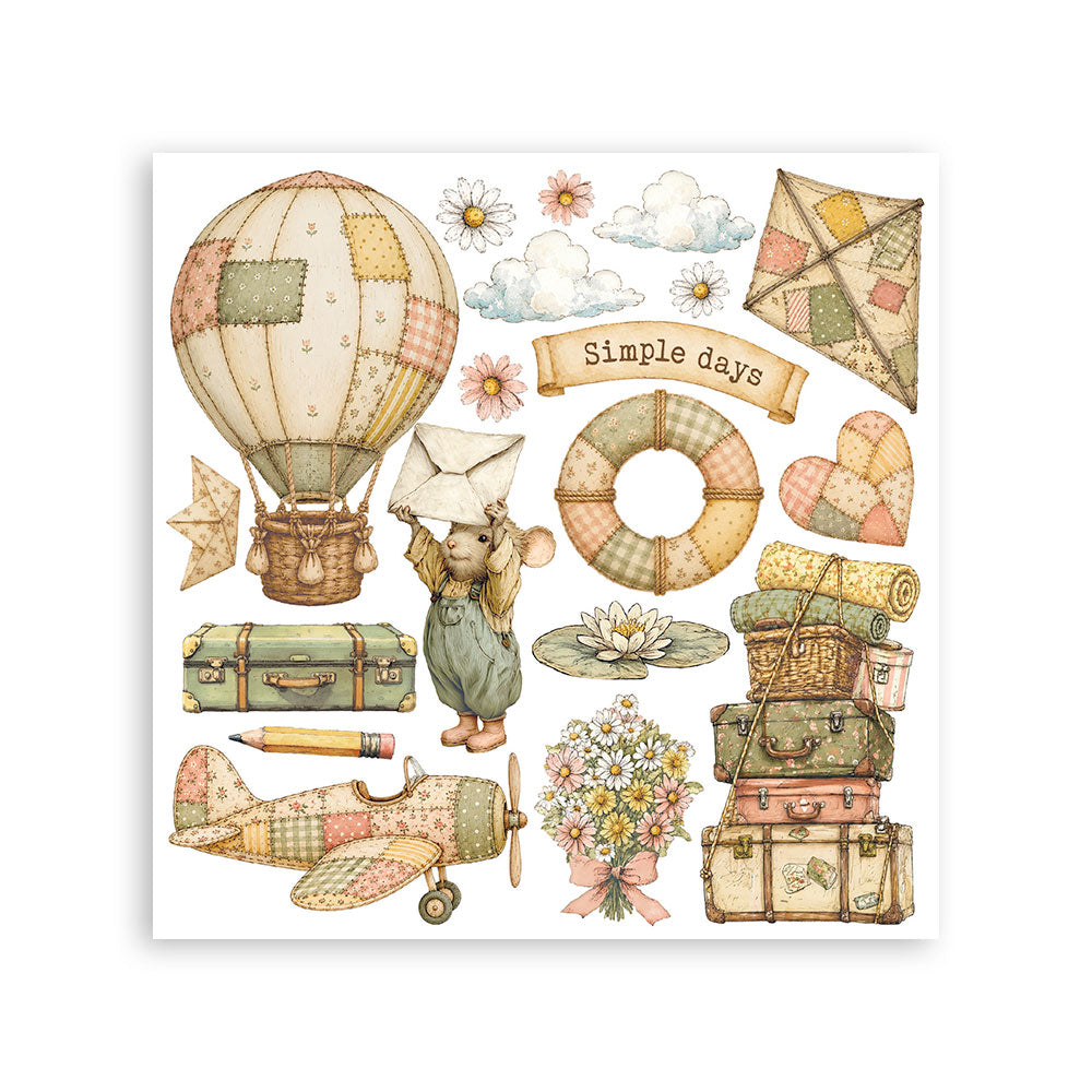Stamperia Cozy Family rub-on 6-pakning assortert