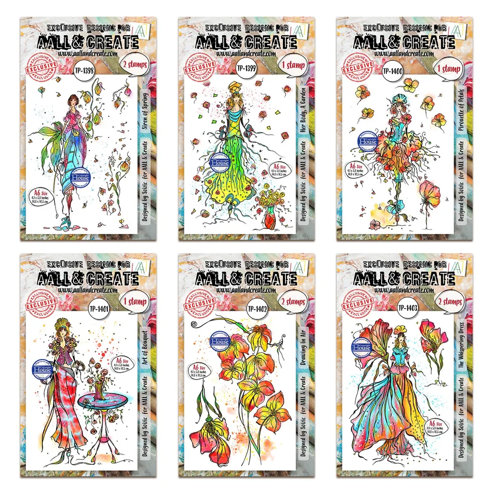 AALL & Create Whispers of Form stempelbundle 6 A6 figur