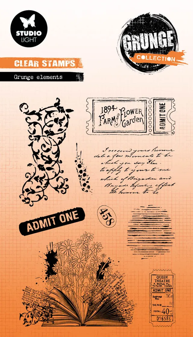 Studio Light Grunge Grunge Elements clear stamp tekstur