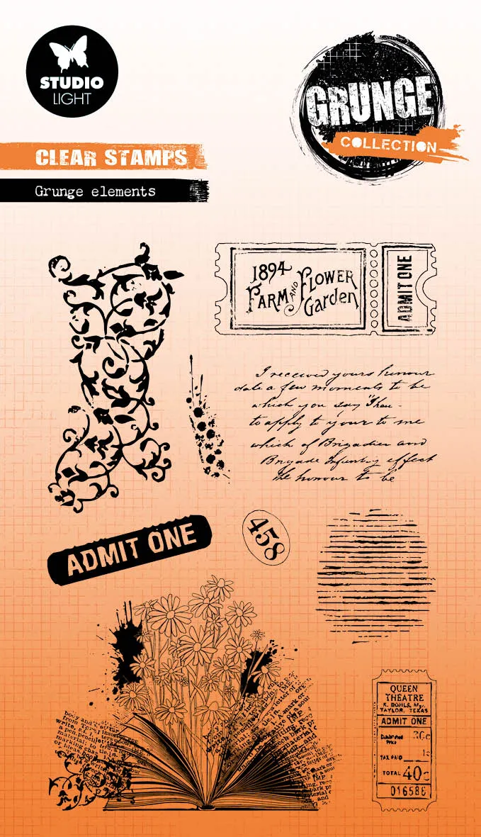 Studio Light Grunge Grunge Elements clear stamp tekstur
