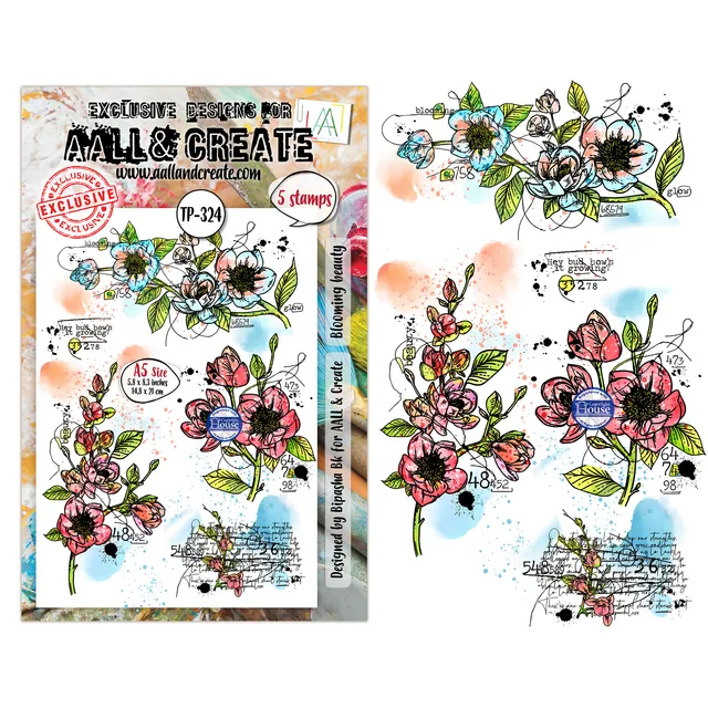 Aall and Create TP-324 stempelsett Blooming Beauty A5