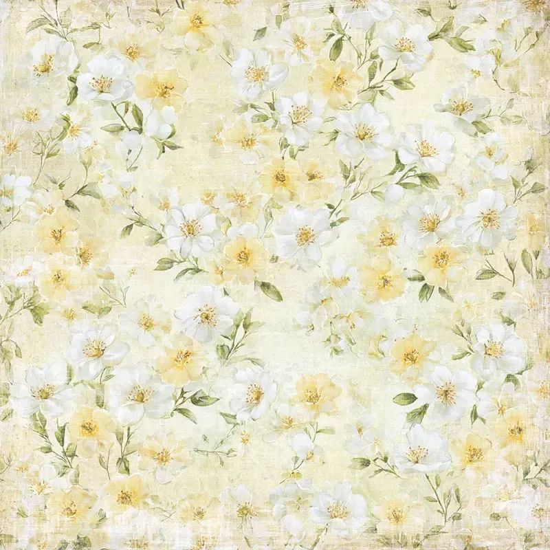 Reprint Hello Spring Spring Flowers papir 30x30 vår
