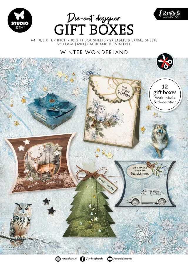 Studio Light Essentials papirblokk Winter Wonderland 12 ark