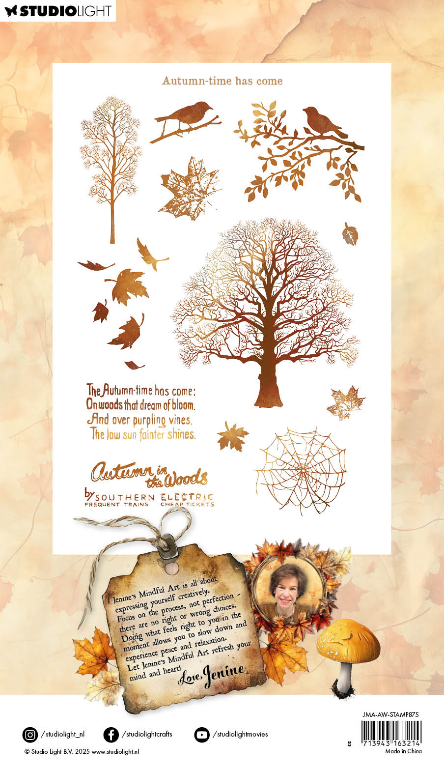 Jenine's Mindful Art Autumn In The Woods Autumn-time clear stamp
