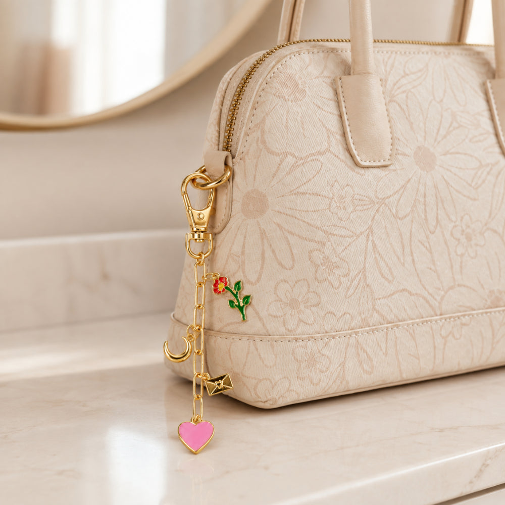 KaiserCraft Grace Pink Heart nøkkelring metall hjerte