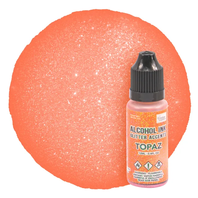 Couture Creations Alcohol Ink Glitter Accents blekk 12 ml topaz