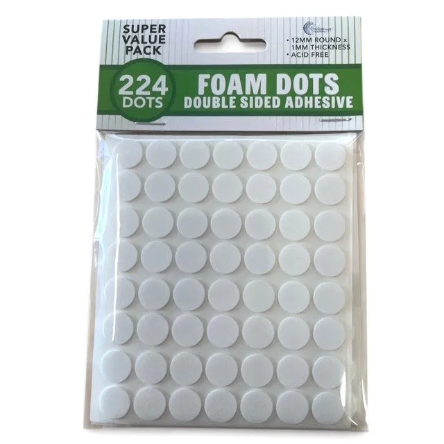 Couture Creations Foam Dots skumputer 12mm 224 stk