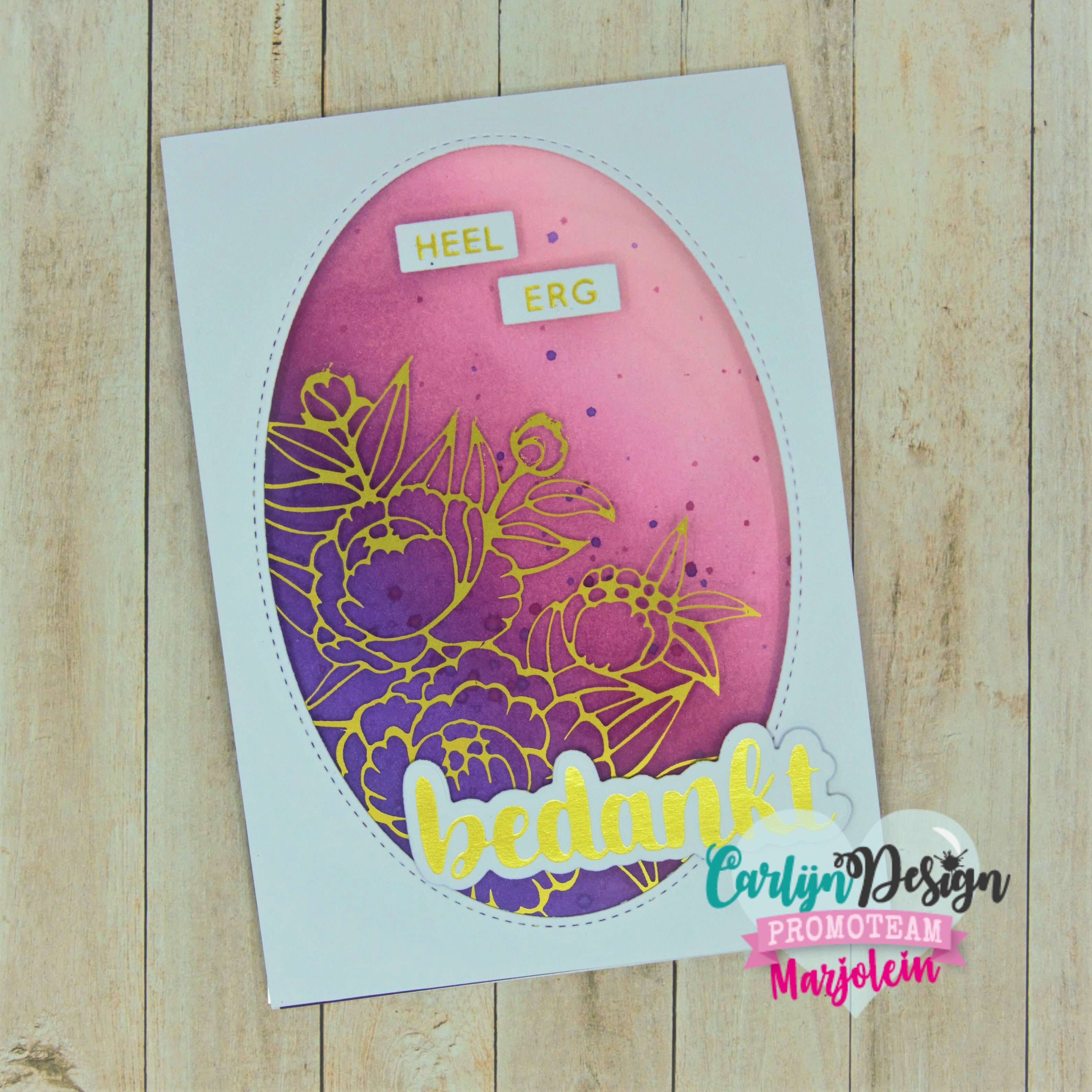 CarlijnDesign CDHF-0033 Pioen hot foil-plate blomst