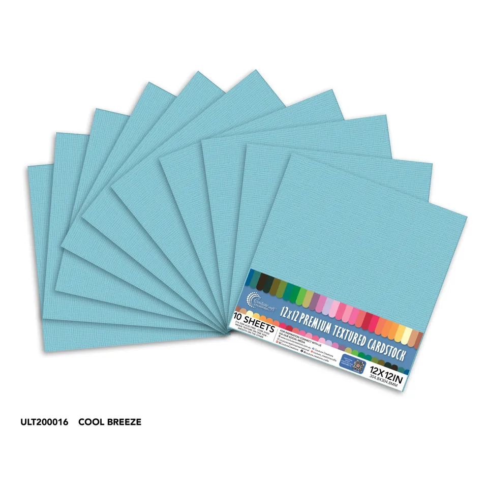 Couture Creations Cool Breeze kartong 12x12 10-pk 216 gsm