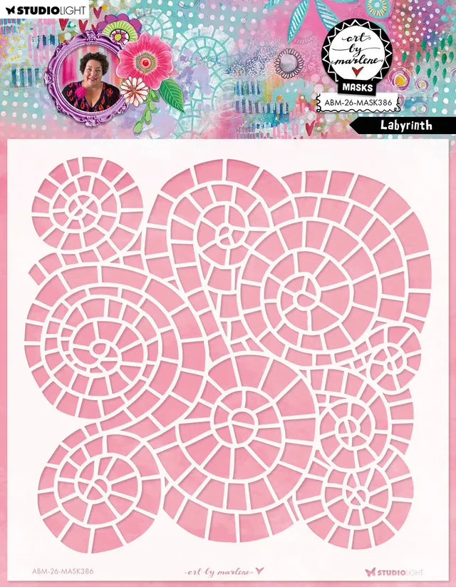Art by Marlene 2026 Labyrinth maske sjablong