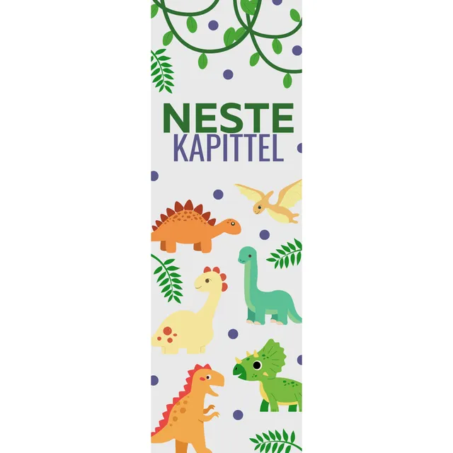 Papirglede Bokmerke dinosaurer 1 Neste kapittel