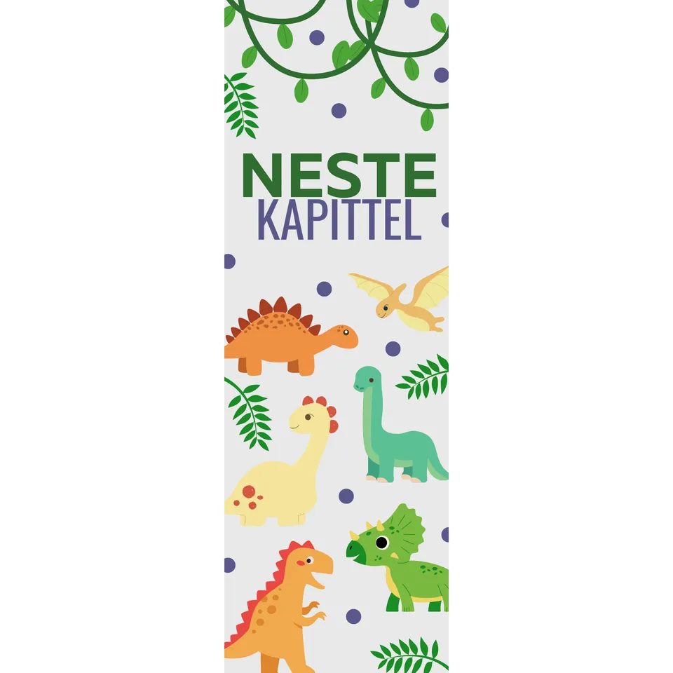 Papirglede Bokmerke dinosaurer 1 Neste kapittel