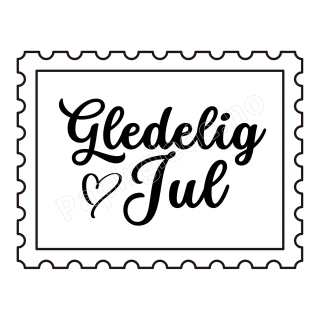 Papirglede Julefrimerke Gledelig Jul digitalt stempel jul