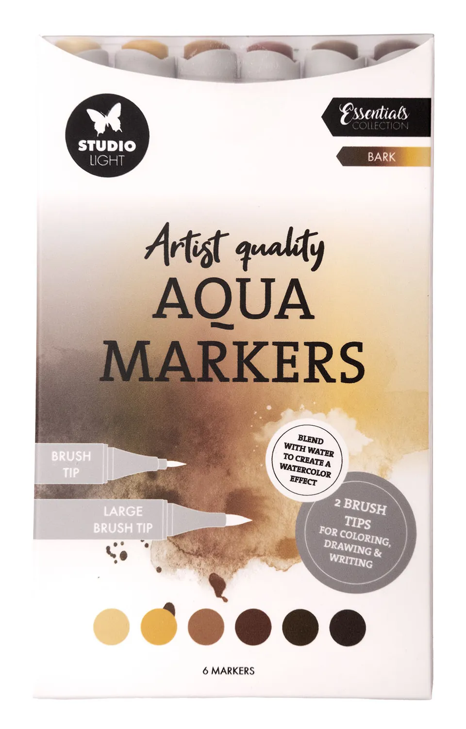Studio Light Essentials aquatusjer Bark 6 stk brune toner