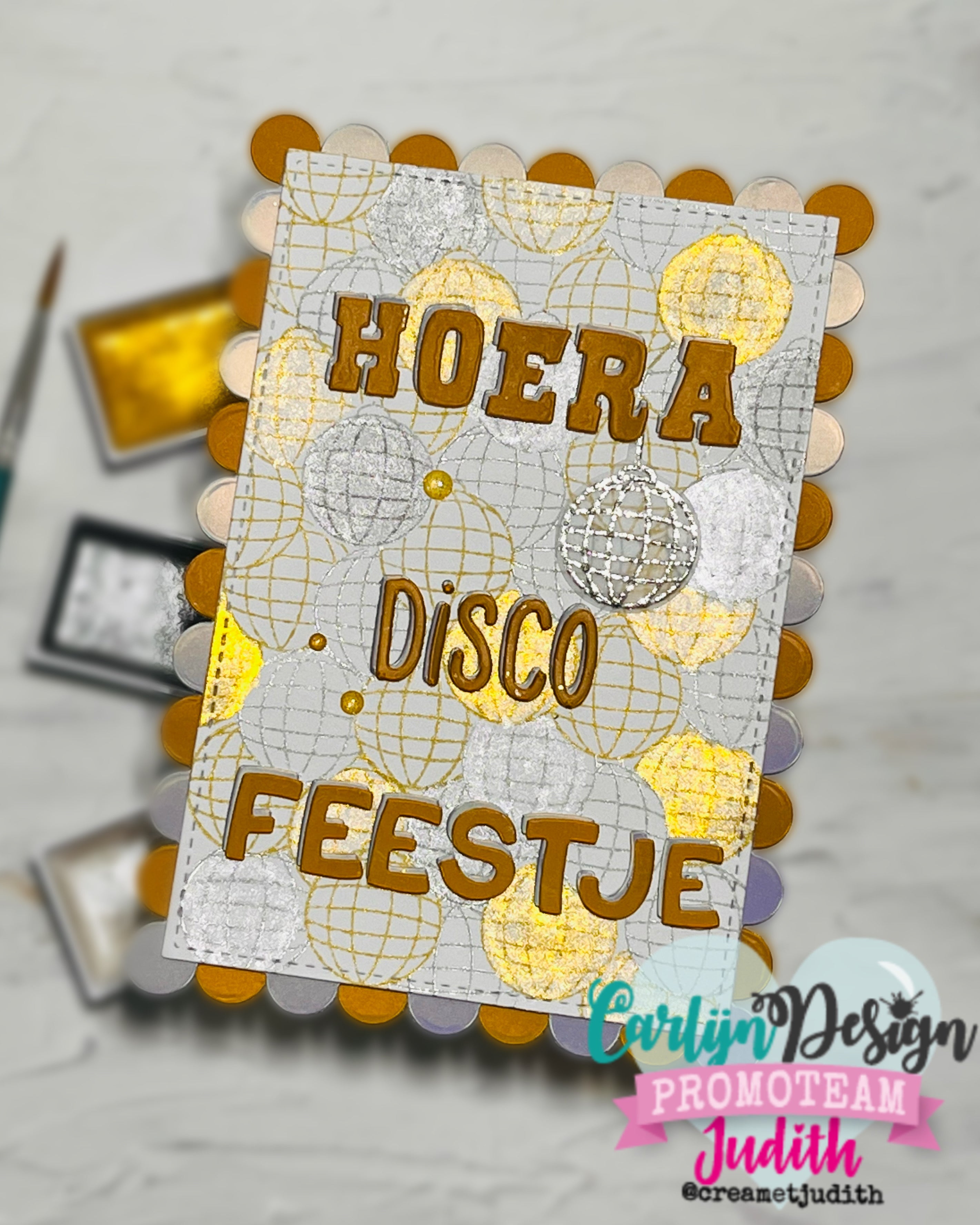 CarlijnDesign Hoera CDBS-0014 dies takk 4,5 cm