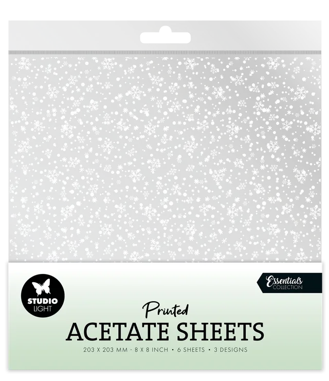 Studio Light Essentials Snowflakes acetatark 203x203 mm