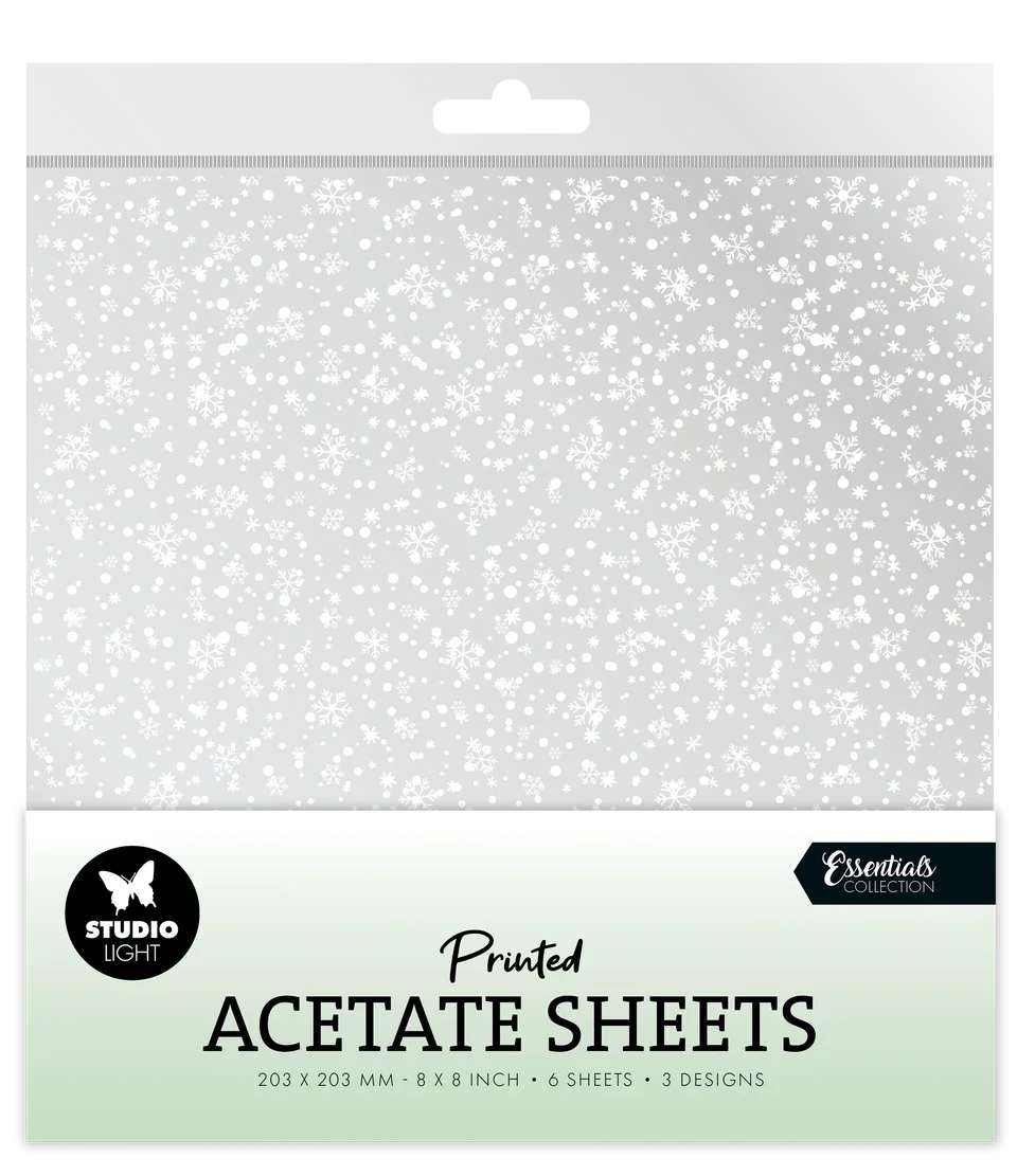 Studio Light Essentials Snowflakes acetatark 203x203 mm