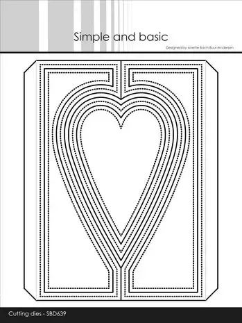 Simple and Basic Heartshaped Gatefold A6 dies hjerte