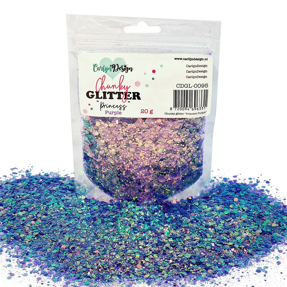 CarlijnDesign Princess 14 glitter combo 6x20g rosa