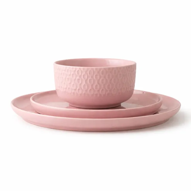 K&Co Versailles Dinner Set servise rosa 12 deler